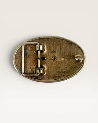 Orange Stone and Wild Roses Vintage Belt Buckle