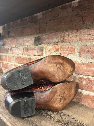 African Genuine Snake Men’s Cowboy Boots Size 10