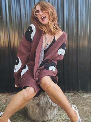 Good Vibes Oversized Cardigan