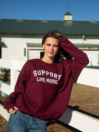 Country Music Makes You Live Longer Crew Neck Sweatshirt