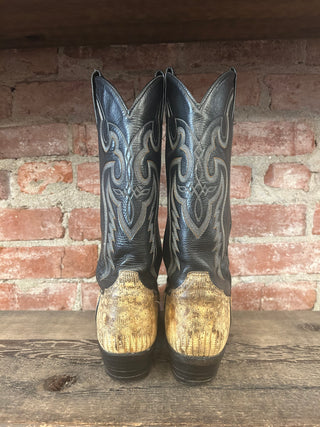 Tony Lama Tegu Lizard Women's Cowboy Boots Size 8.5