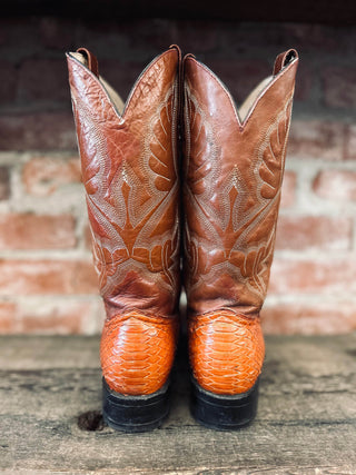 Genuine Snakeskin Cowboy Boots Men's Size 8 Wide / Women's Size 9.5 Wide