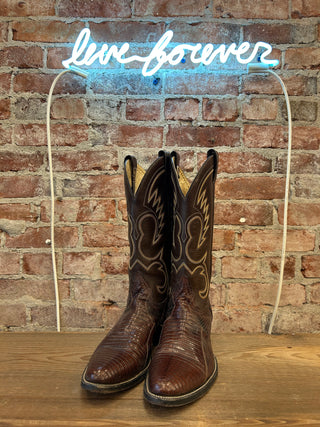 Sheplers Tegu Lizard Women’s Cowboy Boots Size 9.5