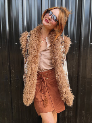 Tularosa Faux Suede Mini Skirt