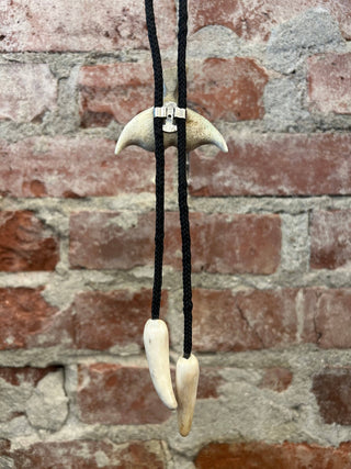 Carved Whale Tail Bolo Tie