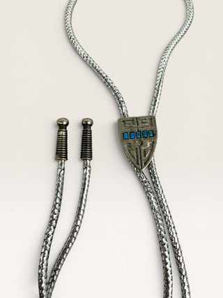 Vintage Silver and Turquoise Bolo Tie