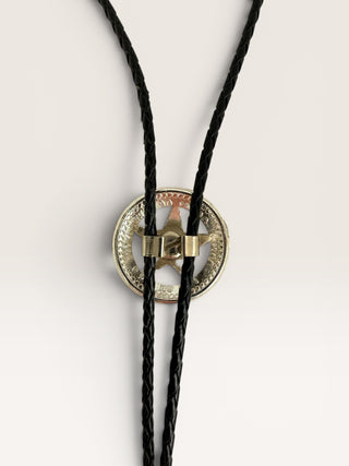 Vintage Silver and Gold Star Bolo Tie