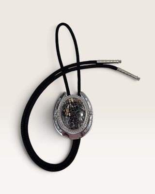 Turritella Fossil Agate Bolo Tie