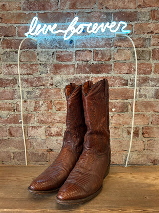 Dan Post Genuine Lizard Men's Cowboy Boots Size 12