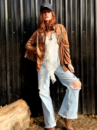 Wish You Didn't Know Fringe Shacket