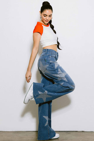 Ziggy Star Rhinestone Pants