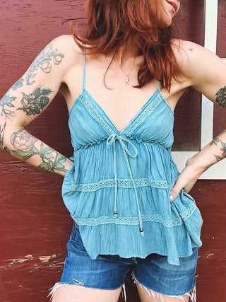 Whiskey Nights Lace Tank