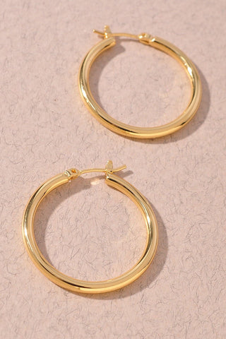 18K Gold Plated Hoop Earrings