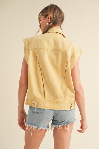 Tatum Washed Denim Vest