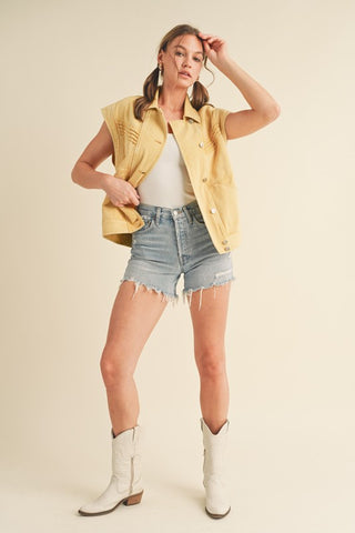 Tatum Washed Denim Vest