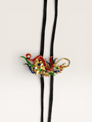 Gold Abstract Vintage Bolo Tie