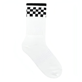 Women's Checkered Crew Socks