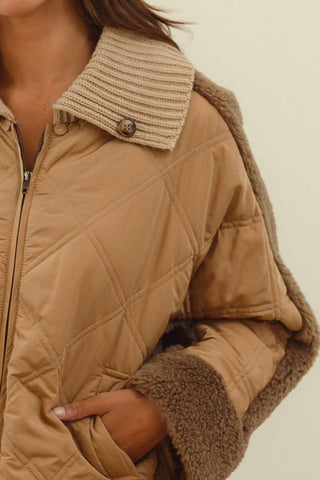 Mountain High Quilted Sherpa Jacket