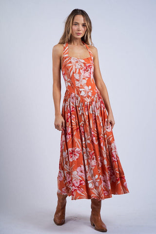 Orange Blossom Special Midi Dress