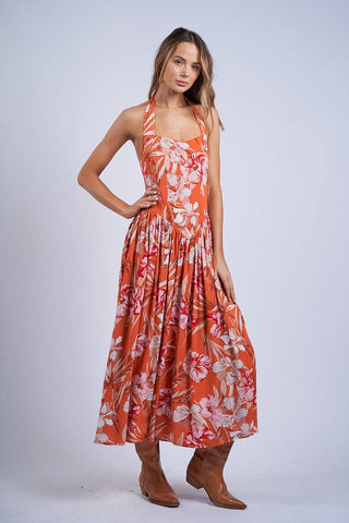Orange Blossom Special Midi Dress