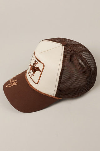 Howdy Cowboy Two Tone Trucker Hat