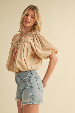 Alia Embroidered Top