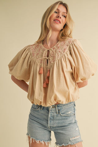 Alia Embroidered Top