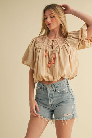 Alia Embroidered Top