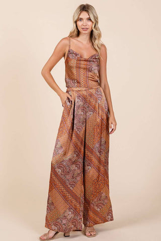 Into The Sky Cowl Neck Crop Tank Top