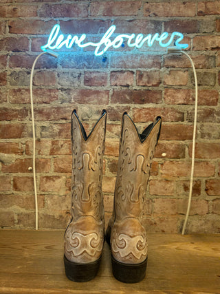 Rockin’ Country Men's Cowboy Boots Size 10.5/ Women’s 12