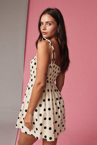 Slow Burn Polka Dot Dress
