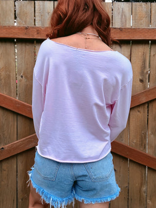 Chop Shop Janis Joplin Cropped Sweatshirt