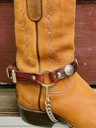 Antique Finish Buffalo Nickel Boot Chain