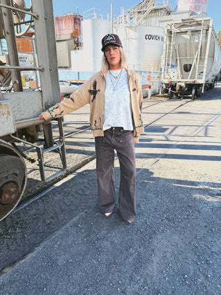 The Merle Duck Knit Zip Cardigan