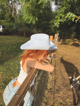 Cattleman Wool Felt Cowboy Hat Light Blue