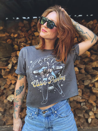 Chop Shop Elvis All Shook Up Crop Top T-shirt