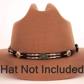 Friesian Whisperer Tooled Leather Cowboy Hat Band