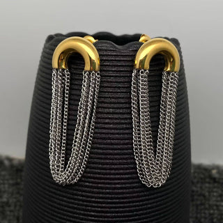 18k Charlie Two Tone Earrings