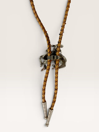 Silver Vintage Rough Rider Bolo Tie