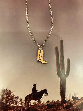 Reba Cowboy Boot Necklace