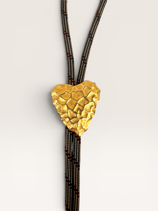 Hammered Metal Brass Heart