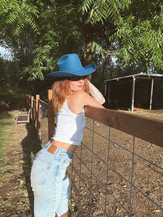 Cattleman Wool Felt Cowboy Hat Blue