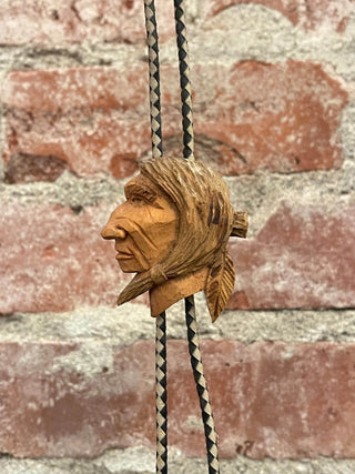 Hand-carved Wooden Bolo Tie