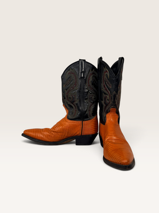 Genuine Lizard Cowboy Boots Size 8