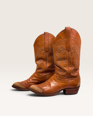 Lizard Tip Cowboy Boots Men’s Size 10.5
