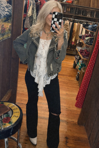 Silver Bullet Studded Moto Jacket