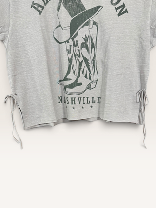 Alan Jackson Chop Shop Distressed Crop Top