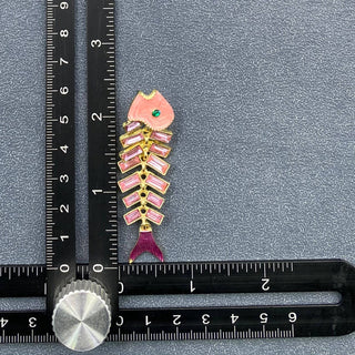 Pink Shores Fish Earrings