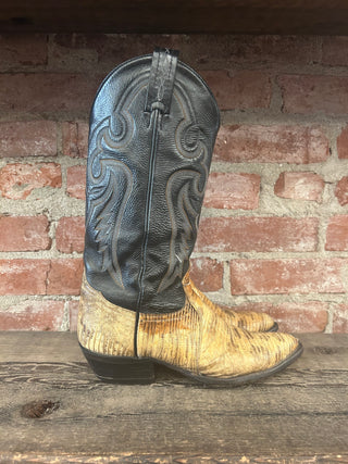 Tony Lama Tegu Lizard Women's Cowboy Boots Size 8.5