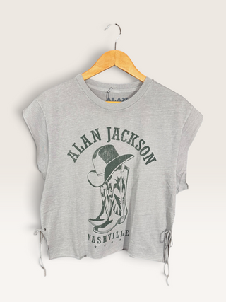 Alan Jackson Chop Shop Distressed Crop Top